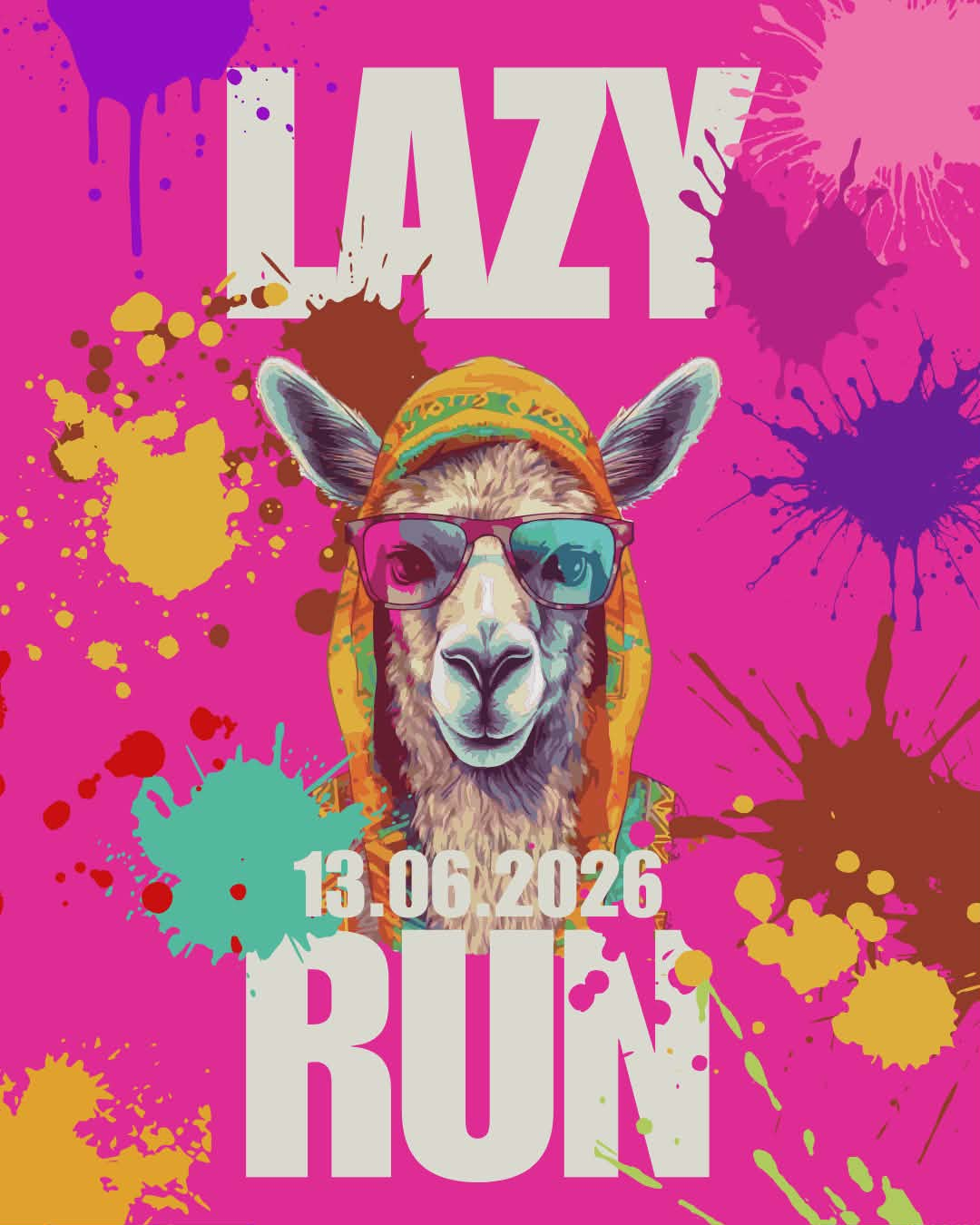 Lazy Run – Bieg i Piknik Charytatywny – plakat III edycji